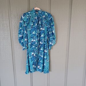 Mille Resort And Travel Kona Dress Size XS Women Feminine Cotton Ruffle Button